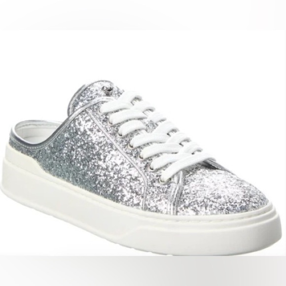 Stuart Weitzman Women’s Skater Glitter Mule Sneaker